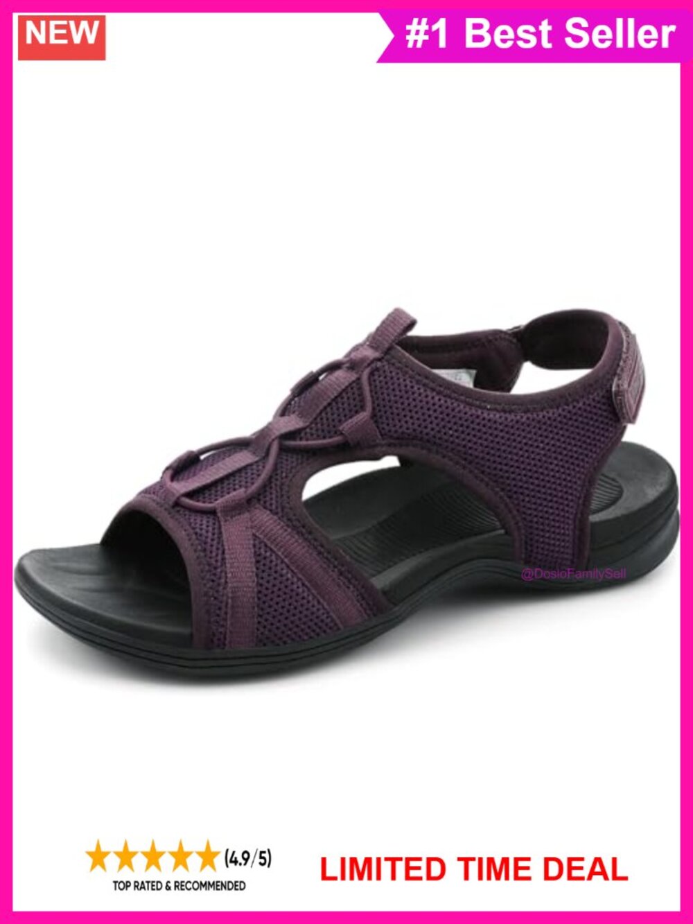 Womens Comfort Hiking Sandals Lightweight Sport Footwear